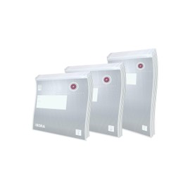 BORA Vacuum Sealer Bags Set, 5 x 0.6 Litres, 5 x 1.5 Litres, 5 x 2.1 Litres, Vacuum Bags, Pack of 15, for BORA QVAC Vacuum Sealer Reusable Bags, Food Storage, Sous Vide Cooking, Transparent