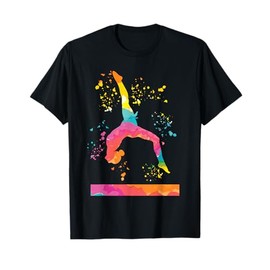 Ginnasta su Balance Beam Ragazze Bambini Ginnastica Artistica Maglietta