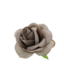 Zac's Alter Ego Vintage Style Velour Feel Rose Flower on Elastic