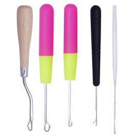YFFSFDC Micro Knitting Latch Hook for Crochet Knitting Needles Carpet Knitting Yarn DIY Scarf Hat Crochet Set, Popular Set of 5