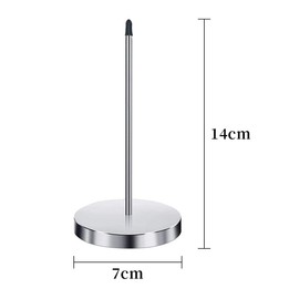 NETUME Metal Receipt Spike Holder, Silver, Straight Rod - 3 Pc Set for Restaurants, Kitchen, Office