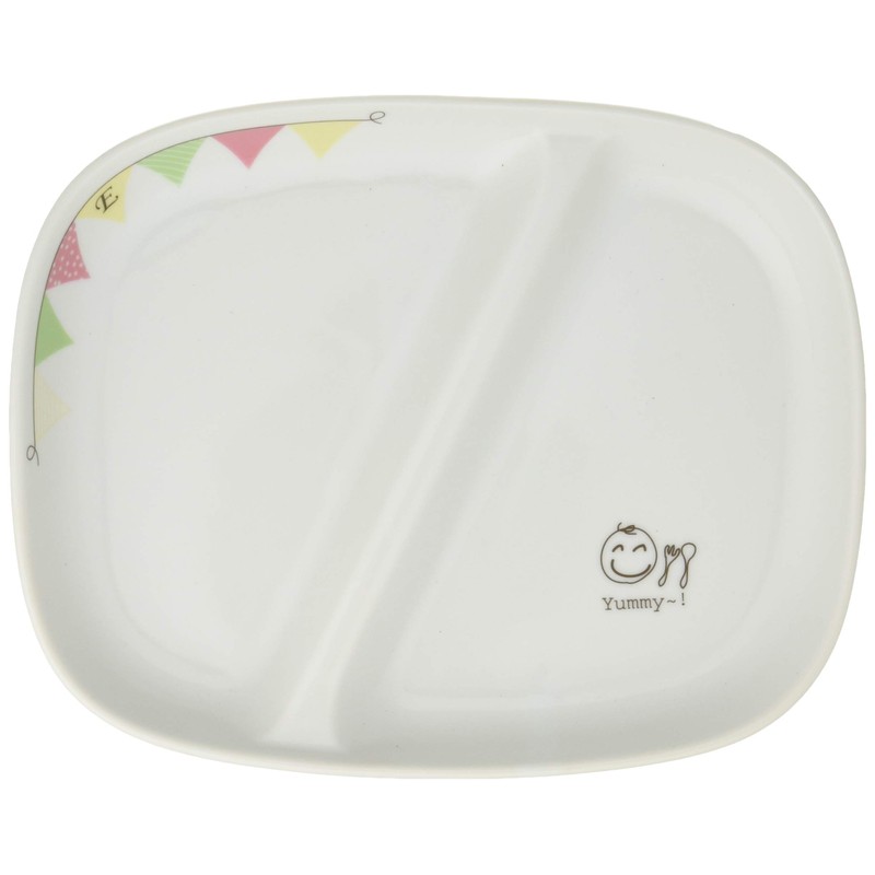 E-Kids Tableware East Divided Lunch Plate, 8.7 inches (22 cm),