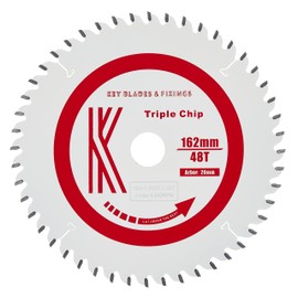 3205 - Key Blades and Fixings 162mm x 1.8mm x 48T Triple Chip Solid Surface and MFC/Laminate Blades for MT55 Mt55cc Mafell Saw Teflon Coated Professional Quality Saw Blade Best for Quality and Price