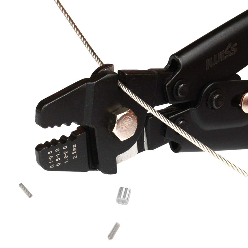 IWISS Wire Clamp Cutter, Wire Rope Cutter, Aluminum Sleeve, Crimping