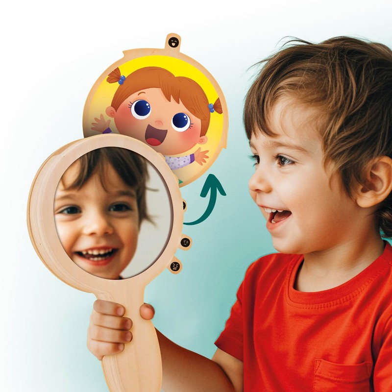 Lisciani Giochi - Montessori Legno Lo Specchio delle Emozioni, 113712