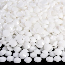 Sukiiy 3000PCS 5mm Resin Flatback Rhinestones for Crafts, Nails, Face Art - White Loose Glitter Diamond Stones for Tumblers, Mugs, Bottles, Shoes Decorations