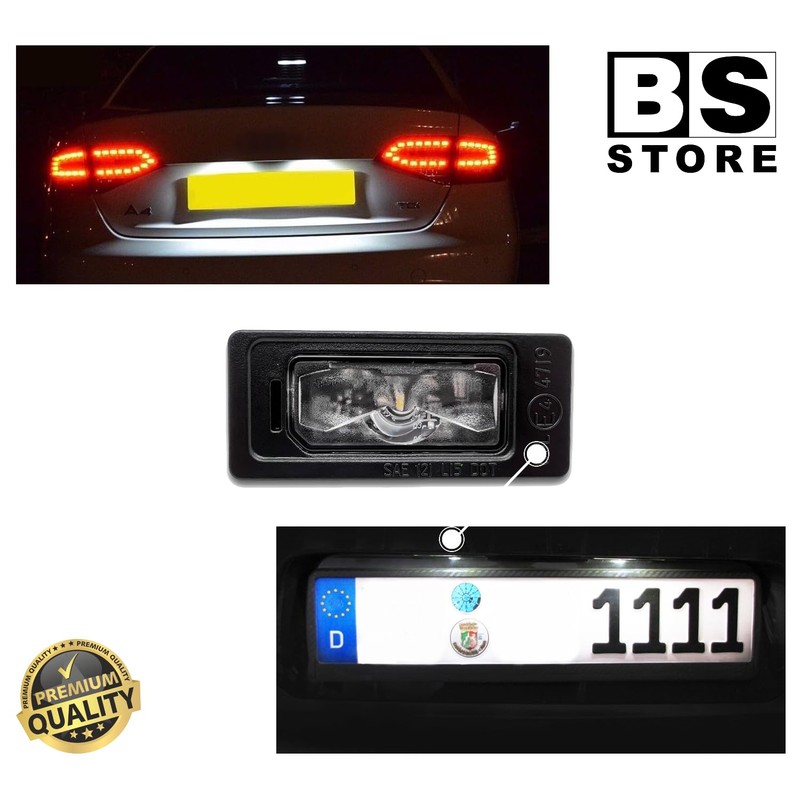 BSSTORE® LED License Plate Light Compatible with A3/A4/Q7/Tiguan/Passat and Many