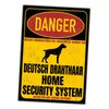 German Wirehaired DD Dog Sign Danger Security System Door Sign
