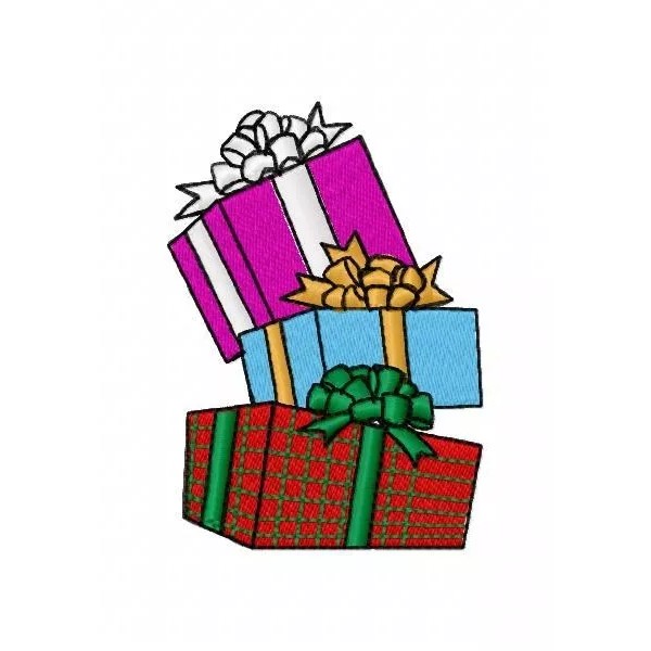 Designs Christmas Presents 10 Machine Embroidery Designs on multi-formatte