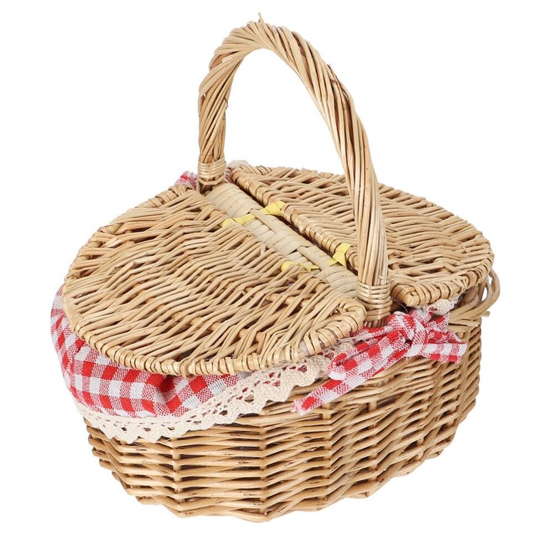 MAGICLULU Wicker Picnic Basket with Insert, Country House Style Picnic