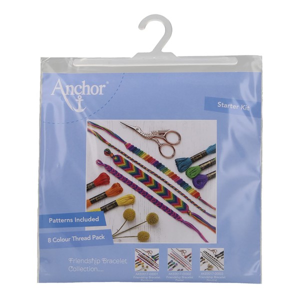 Anchor Friendship Bracelet Kit, Rainbow, One Size