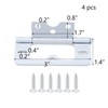 Wealrit 4 pcs White Non-Mortise Hinges Metal Door Hinges Heavy