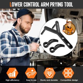 New Upgraded Lower Control Arm Pry Tool, Suspension Removal, Bar Wrench Adapter Head, Casing Removal and Pry Bar Adapter Tool Set Designed for Use with 1/2" Drive Extension Breaker Bars (Style A)