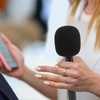 Wireless Mic Handheld Adapter with Windshield Foam Lightweight Interview Microphone