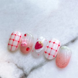 Strawberry Gra  - Short Oval / 딸기그라  - 숏오벌