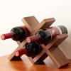 TRWISWDC Wine Rack Countertop Oak Wooden Wine Bottle Holder Rustic