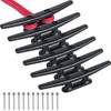 8 Inch Nylon Boat Cleats, Dock Cleats Black 6 Pack,