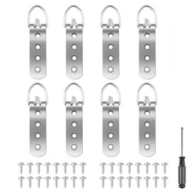 Picture Hanger for Heavy Pictures, Picture Hanger, Picture Hanger with Screws, Robust Hanger for Pictures, Picture Hangers for Photos, Artwork, Clock (8 Pieces, with Screwdriver and 32 Screws)