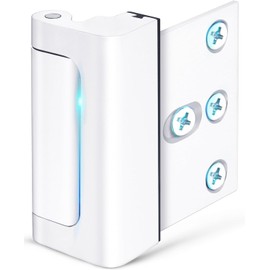 CRANACH Home Security Door Reinforcement Lock, 3” White – Child Proof High Security Front Door Lock Withstands 800 lbs