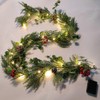 Mixed Branches- 6 Ft Artificial Christmas Garland, Eucalyptus and Snowy