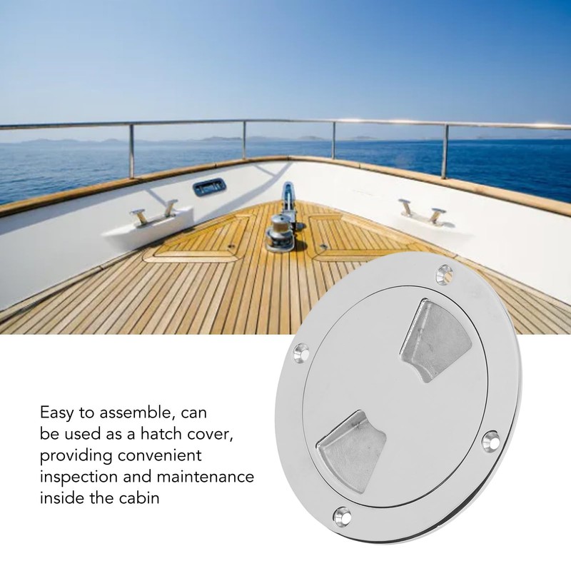 Stainless Steel Boat Deck Round Plate Durable Marine Inspection Hatch