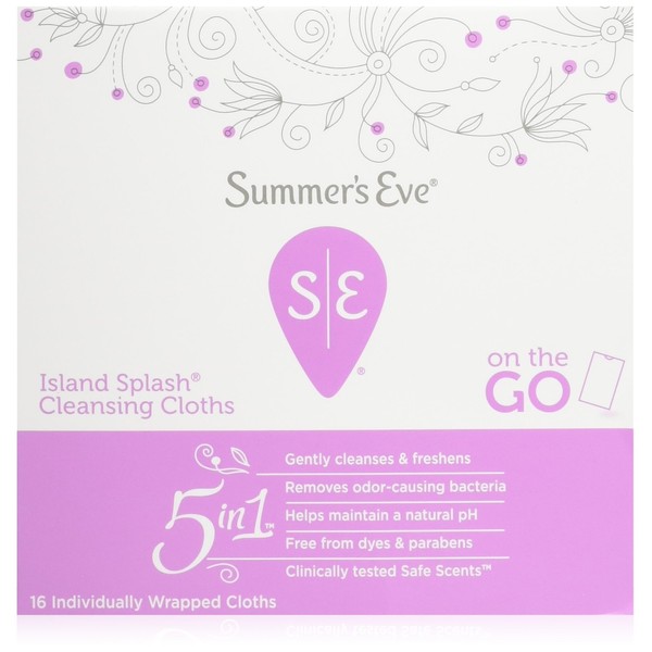 Summers Eve Cleansing Cloths, 16 Count (Pack of 2)