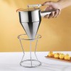40oz Pancake Batter Dispenser with Squeeze Handle, Stainless Steel Cupcake