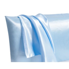 Silk Satin Pillow Cases 2 Pack White, Silky Pillowcases for hair and skin - (50 x 75 cm)