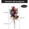 10 Pinos Navideños Artificiales, Ramas De Pino Navideño con Bayas
