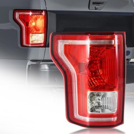BeamTrack Tail Lights Assembly Compatible with 2015 2016 2017 Ford F-150 Left Driver Side Rear Light Brake Lamp Taillights with Bulbs, Replace FL3Z13405A