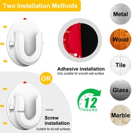 3 Pack Ring Indoor Cam Adhesive Wall Mount, Strong VHB Stick On,No Drilling Mounting Bracket for Ring Camera or Screw,Two Ways Installation