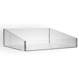 BANBERRY DESIGNS Nail Polish Organizer Clear Acrylic Displayer Tray Holder- Cosmetic Storage Bin 9.5x11x3.5 Inch