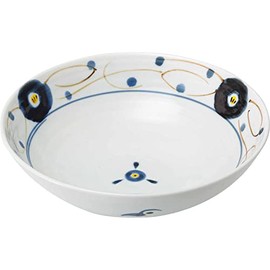 Hasamiyaki 20403 Wayama Bowl, Bowl, Medium, Approx. 6.3 inches (16 cm), Dyed Small Flowers, Made in Japan