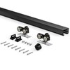 EaseLife 6FT/72in Sliding Pocket Door Hardware Kit Black, Commercial Grade,