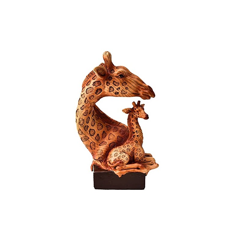 Naturecraft Wood Effect Resin Statue Ornament Figurine - Giraffes 2020