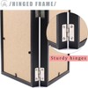 5x7 Picture Frames Double Hinged Wood Folding Photo Frames Vertical