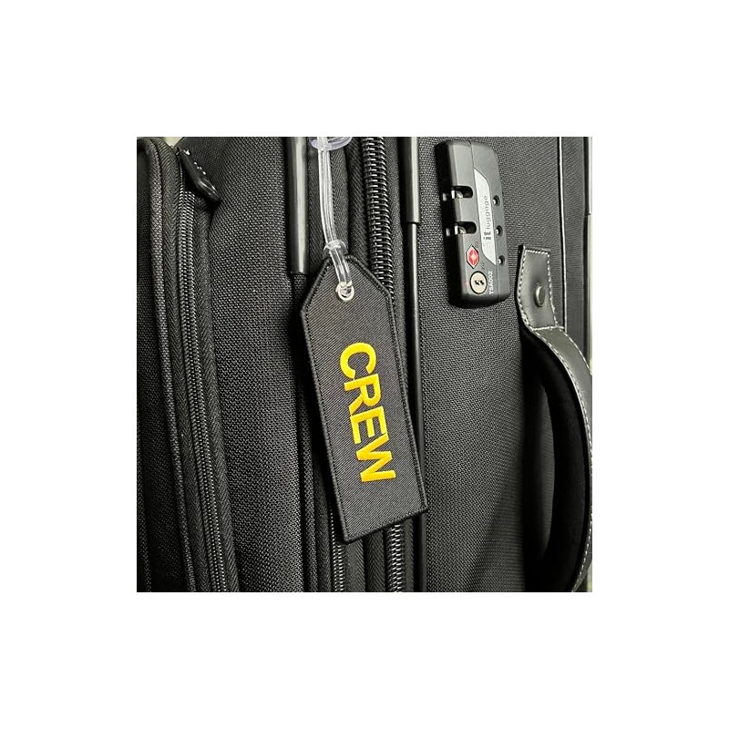 Crew/Do Not Remove from Aircraft Luggage tag | Black/Yellow |