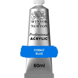 Winsor & Newton 8840465 Professional Artist Quality Acrylic Paint, High Colour Brilliance & Coverage, Archival Quality, 60 ml Tube - Cobalt Blue