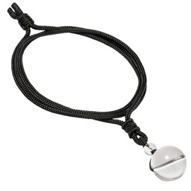 Nupuyai 16 mm Gemstone Beads Pendant Lucky Stone Chain for Men and Women, Crystal Healing Stone Necklace Lucky Charm Lucky Necklace Meditation Reiki Jewellery Gift, Rock crystal stone, Rock crystal