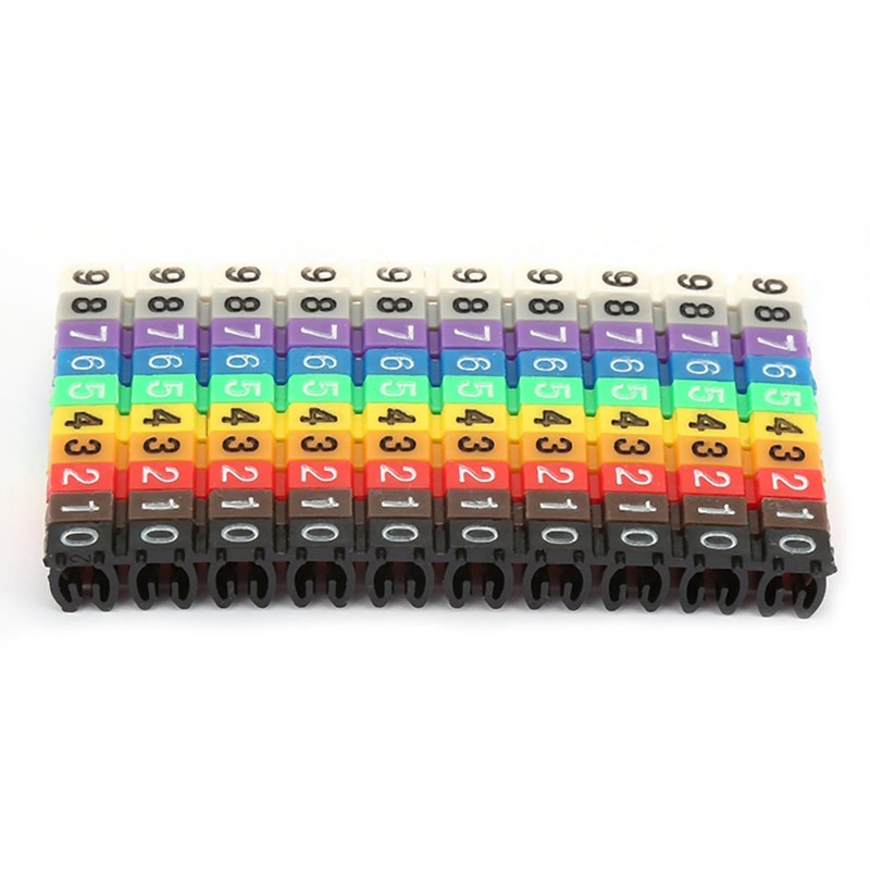 Chazcool Wire Number Labels, Wire Labels Wire Markers, Clip on