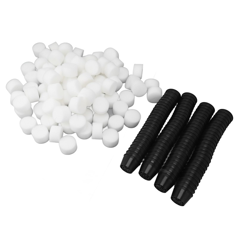 100 Set Hydroponic Grow Baskets Sponges Circular Planting Baskets Plant