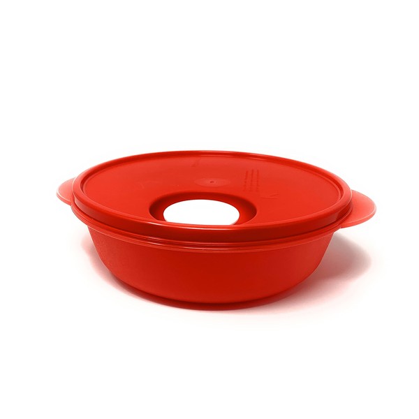 Tupperware CrystalWave Microwave Lunch N Dish Divided Bowl Red