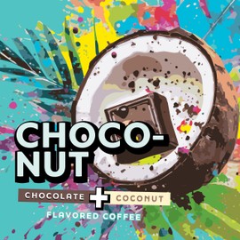 Java Factory Choconut Flavored Ground Coffee Bag – Chocolate and Coconut Brew, Made with 100% Arabica Beans - Flavor Enhanced, 10 Oz