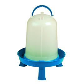 Double-Tuf® Poultry Waterer with Legs | Durable Water Container | Carrying Handle for Chickens & Birds | Chicken Waterer | 2 Gallon