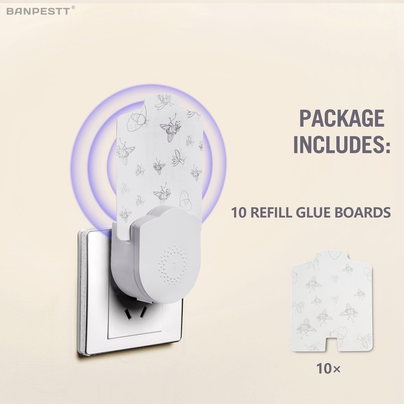 BANPESTT Refill Glue Boards for Flying Insect Trap Indoor Mosquito