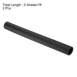 QUARKZMAN Pack of 2 Pipe Insulation Foam 23.5 mm ID 33.5 mm OD 0.3 m Length Non-Slip Foam Hose for Fitness Equipment Grip Support Cover Bicycle Grips Handlebar Grips, Black