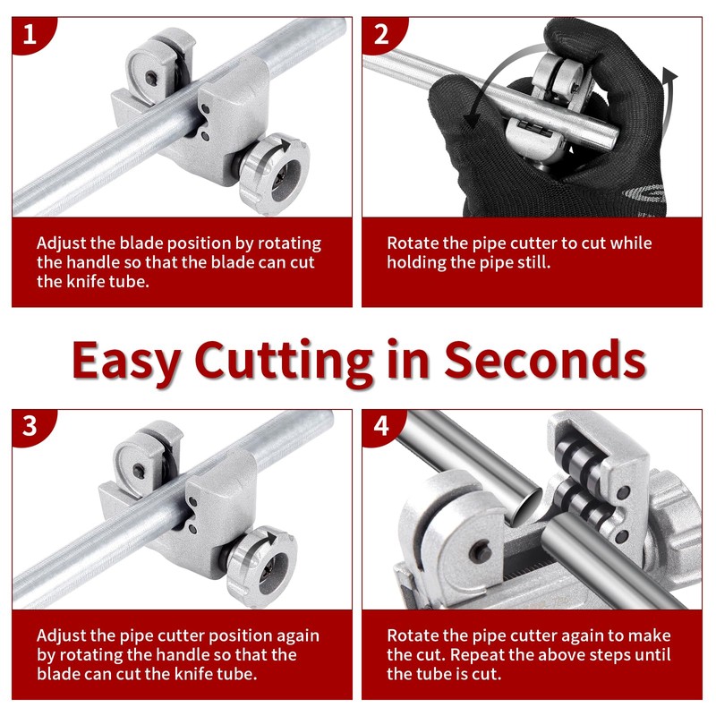 Zeguard 3-19mm Pipe Cutter, Adjustable Pipe Slice, Mini Tube Cutter