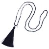 Kelitch Bohemian Natural Fresh Water Pearl Crystal Bead Tassel Necklace