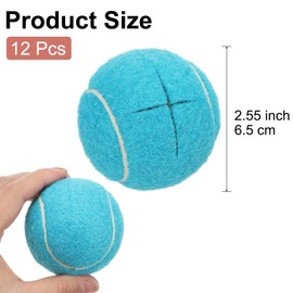 sourcing map 12 Pcs Precut Walkers Tennis Balls, Universal Precut Glide Ball Walkers Accessories Glides for Furniture Legs and Floor Protection, Blue