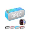 AFK Digital Alarm Clock with Bluetooth Speaker,Desk Clock for Bedrooms,Small